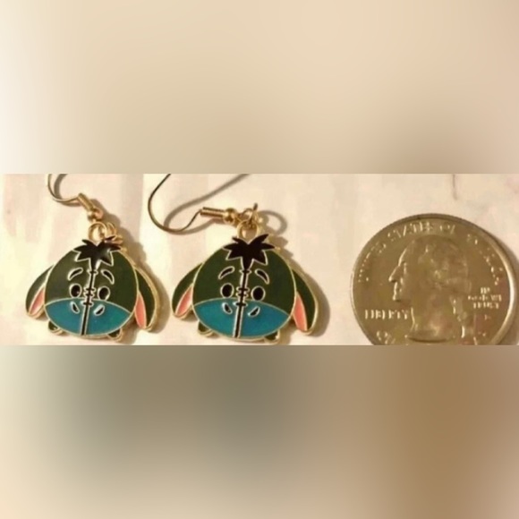 Eeyore Winnie The Pooh Metal Dangle Earrings - Picture 2 of 3